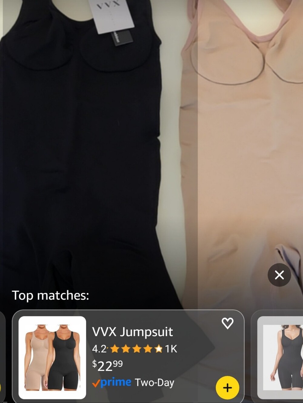 VVX Sculpting Jumpsuit - Black & Nude